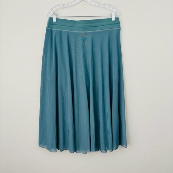 Women’s Blue Sheer Skirt With Built In Shorts And Tie Waist Size XL - Picture 5 of 8